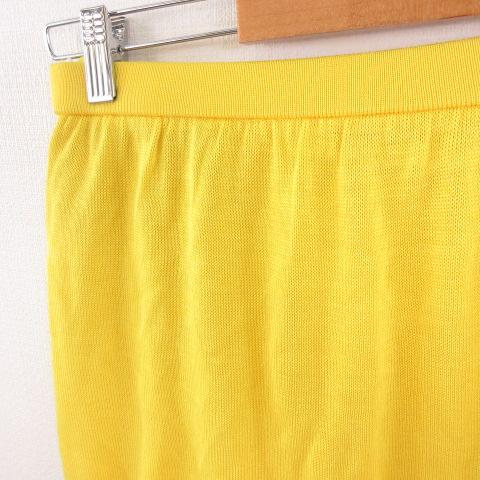 BALENCIAGA（バレンシアガ） 膝丈スカート サマーニット タイト 黄 40