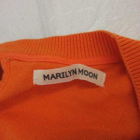 マリリンムーン Marilyn Moon カーディガン ニット 七分袖 ビジュー