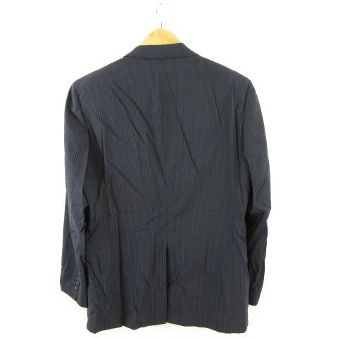 パッゾ PAZZO collection N・MASAKI テーラードジャケット ブレザー 長袖 ストライプ 紺 AB8 *A541 メンズ｜vectorpremium｜02
