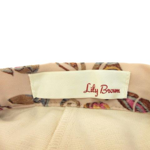 リリーブラウン Lily Brown ミニスカート フレア 花柄 くすみピンク 紫 F *A776 レディース｜vectorpremium｜03