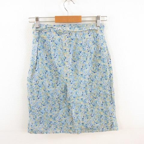 グランマママドーター GRANDMA MAMA DAUGHTER 膝丈スカート 台形 花柄