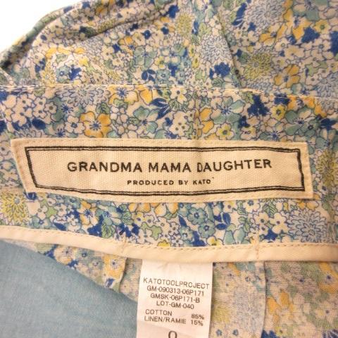 グランマママドーター GRANDMA MAMA DAUGHTER 膝丈スカート 台形 花柄