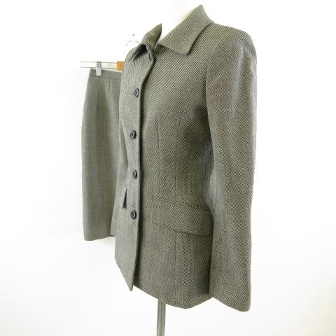 ハロッズ Harrods スーツ セットアップ ジャケット 長袖 膝丈スカート  