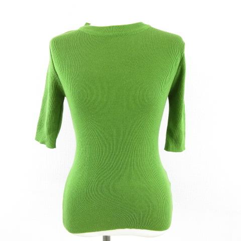 アメリヴィンテージ Ameri VINTAGE ニット セーター 五分袖 丸首 緑  