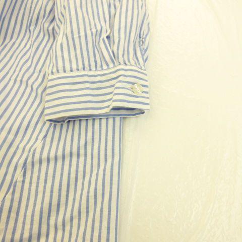 バックナンバー BACK NUMBER カットソー シャツ 七分袖 ストライプ 青