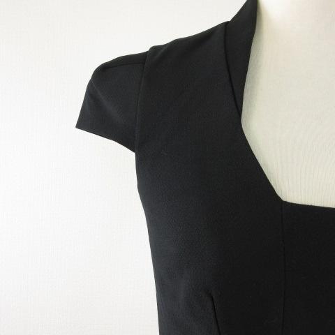 未使用品 リース REISS ワンピース ミモレ丈 キャップスリーブ 黒 2  