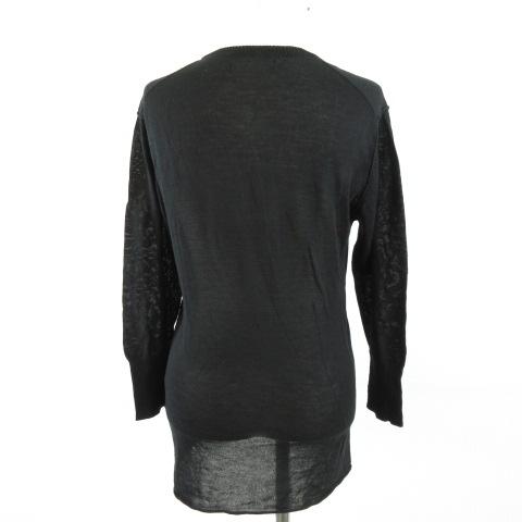 キート KIIT ニット カットソー 七分袖 黒 *A376 レディース 