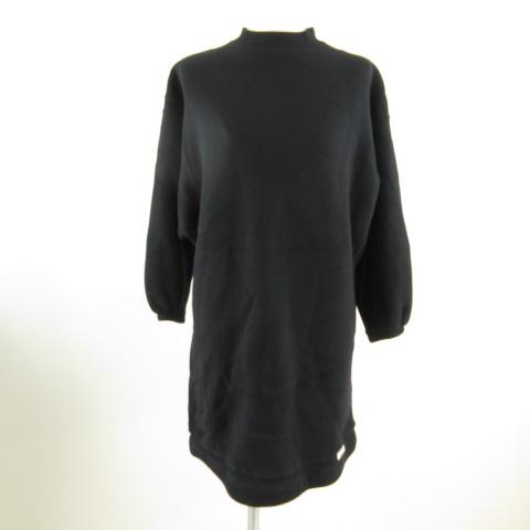 シアタープロダクツ THEATRE PRODUCTS ワンピース ミニ 長袖 裏起毛 黒  