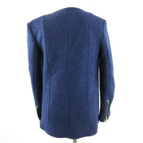 FOREVER21（フォーエバー21） ノーカラーコート ハーフ丈 ジップアップ 