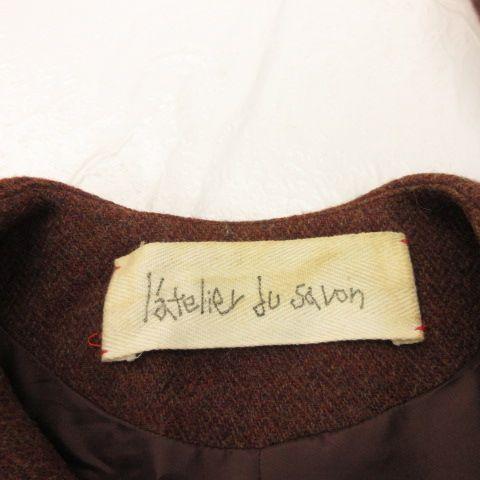 アトリエドサボン latelier du savon ノーカラーロングコート 長袖