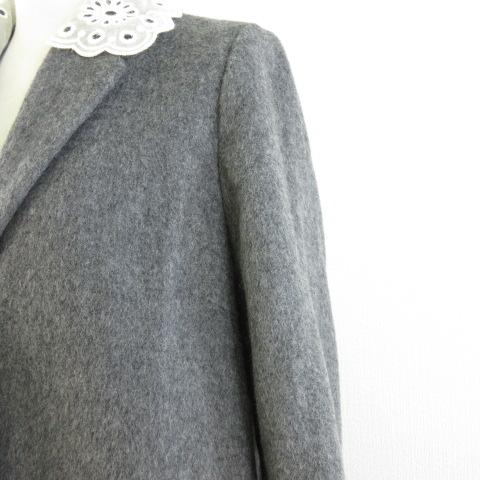 ネセセア nesessaire チェスターコート ロング 衿レース 長袖 グレー F