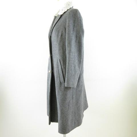 nesessaire ネセセア　heriter エリテ　付け襟　ロングコート ネセセア nesessaire チェスターコート ロング 衿レース 長袖 グレー F