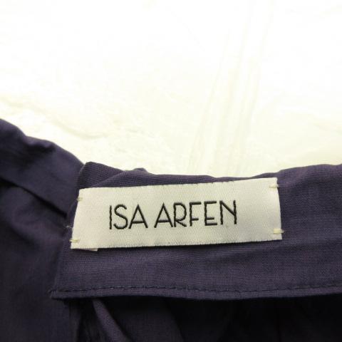 イサアフェン ISA ARFEN ひざ丈スカート フレア 紫 *A261 レディース 