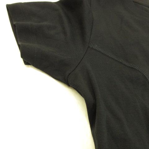 【中古】ルイヴィトン LOUIS VUITTON カットソー 半袖 丸首 黒 L *A265 レディース LOUIS VUITTON（ルイ・ヴィトン） カットソー 半袖 丸首 黒 L *A265