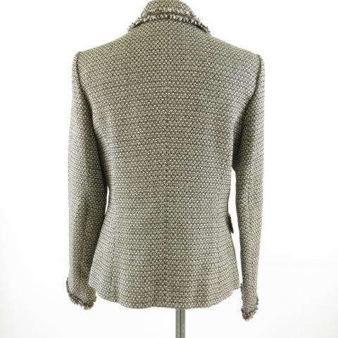 【中古】キャラオクルス CARA O CRUZ スーツ セットアップ ジャケット 長袖 ひざ丈スカート 総柄 茶 9 レディース キャラオクルス CARA O CRUZ スーツ セットアップ ジャケット 長袖