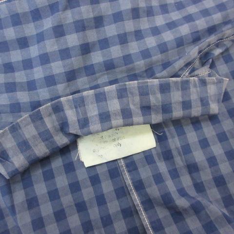 ディガウェル DIGAWEL シャツ 長袖 チェック 青 1 *T798 メンズ