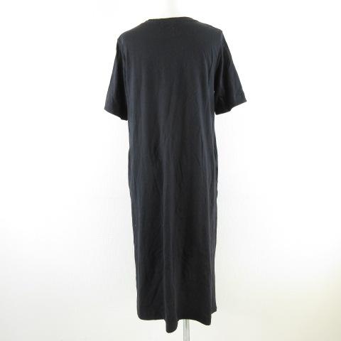 SOIGNIENNE ワンピース 半袖 ひざ丈 黒 M *A686 レディース : ブランド