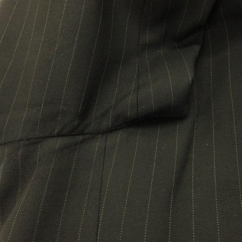 MAF NIKKE テーラードジャケット ピンストライプ 長袖 黒 BB6 *A752