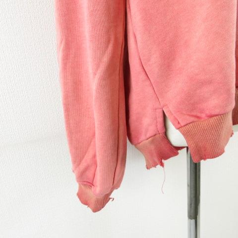 シニカル CYNICAL トレーナー スウェット 長袖 ダメージ加工 赤 02