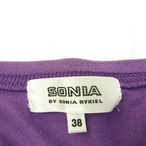 ソニア ソニアリキエル SONIA SONIA RYKIEL カットソー 半袖 プリント 紫 38 *A832 レディース｜vectorpremium｜03