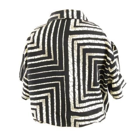 other - Giancarlo valentino シャツ カットソー 肩見せ 半袖 黒 Giancarlo valentino シャツ カットソー 肩見せ 半袖 総柄