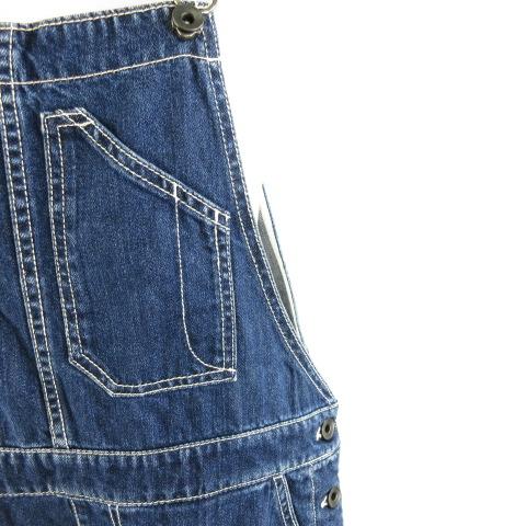 パーリッシィ PAR ICI オーバーオール サロペット デニム ロング 紺 F