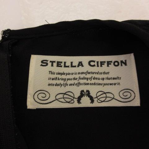 ステラシフォン STELLA CIFFON カットソー ブラウス レース 黒 36