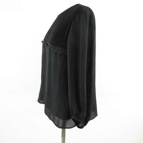 ステラシフォン STELLA CIFFON カットソー ブラウス レース 黒 36 