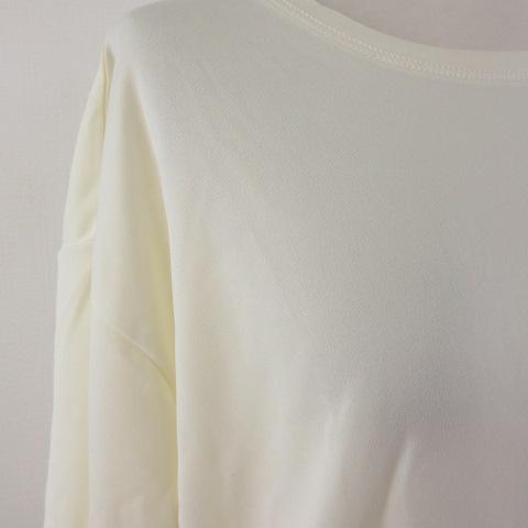 GGD カットソー Tシャツ 五分袖 オーバーサイズ オフホワイト 2 *T558 