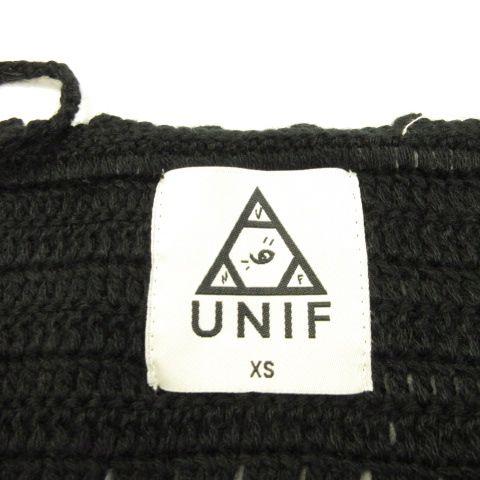 未使用品 ユニフ UNIF ニットキャミワンピース チュニック ミニ 鍵編み  