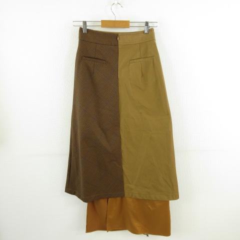 未使用品 ベネファック BESFXXK レイヤードスカート ロング 千鳥格子  