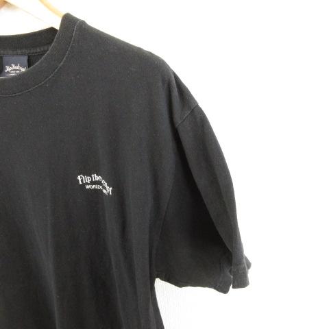フリップザスクリプト Flip The Script Tシャツ 半袖 刺繍 黒 L フリップザスクリプト Flip The Script Tシャツ 半袖 刺繍 黒 L