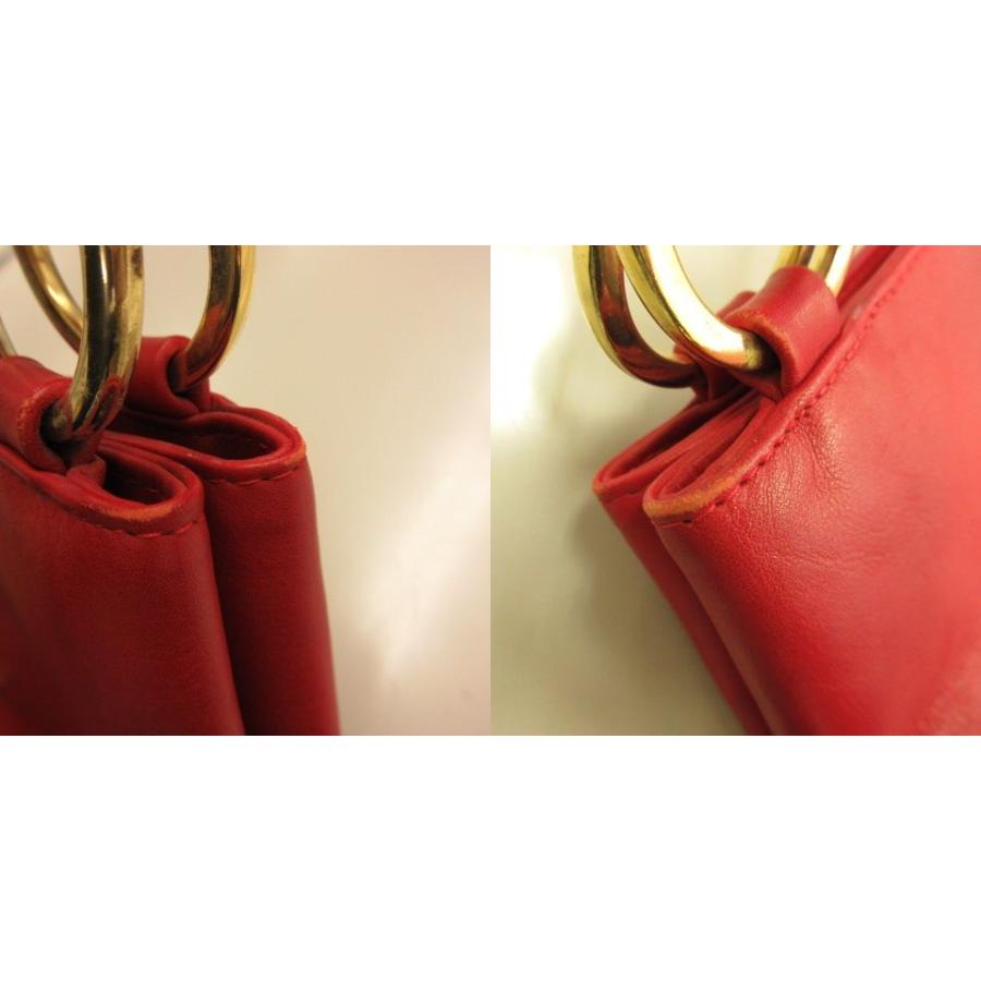 パロマピカソ Paloma Picasso ショルダーバッグ レザー 2way 赤 *T175 