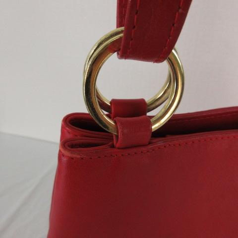 パロマピカソ Paloma Picasso ショルダーバッグ レザー 2way 赤 *T175 