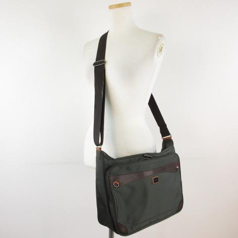 マリクレール MARIE CLAIRE homme ショルダーバッグ カーキ 緑 *T424  