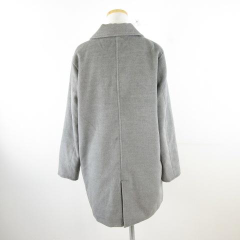 グレー ハーフコート ダブルフォーカス Doublefocus チェスターコート ハーフ丈 長袖 グレー
