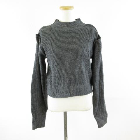 未使用品 グレイル GRL 袖2Wayショルダーオープンニットトップス