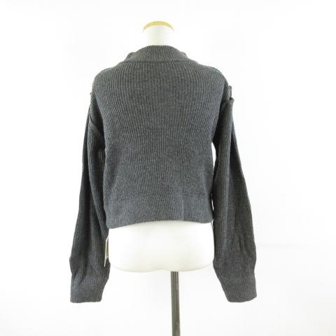 未使用品 グレイル GRL 袖2Wayショルダーオープンニットトップス 