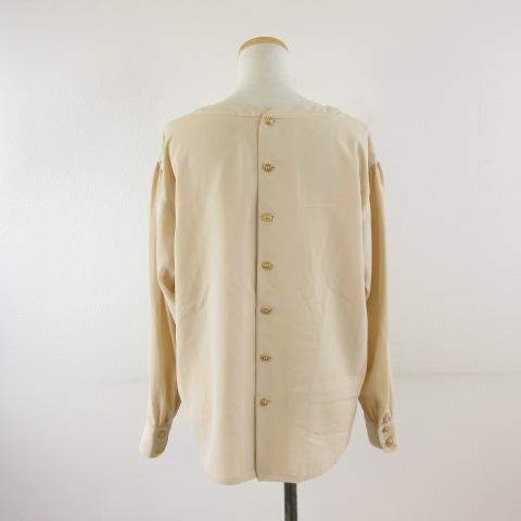 メルローズ MELROSE ブラウス カットソー 長袖 ベージュ *T451 