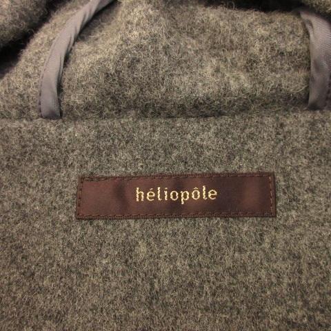 エリオポール heliopole フーディコート ショート丈 長袖 グレー 36 