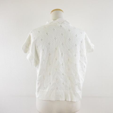 新品　SM2 今季完売　ジグザグ透かし編み前後着ニット　オフホワイト SM2 - 新品 SM2 今季完売 ジグザグ透かし編み前後着ニット オフ