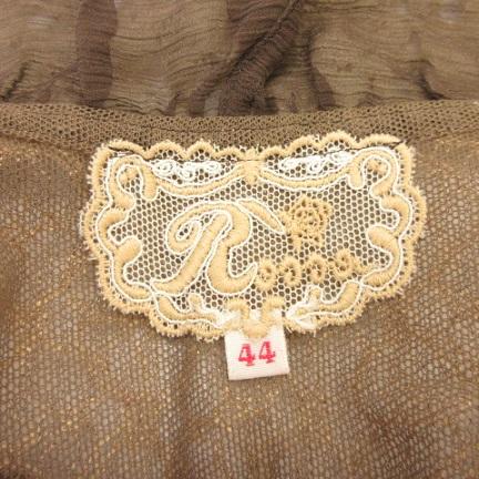 インポートロッサ ROSSA カーディガン 七分袖 レース ベージュ 茶 44  