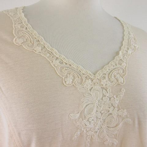 未使用品 インポートロッサ ROSSA カットソー 七分袖 レース シアー  