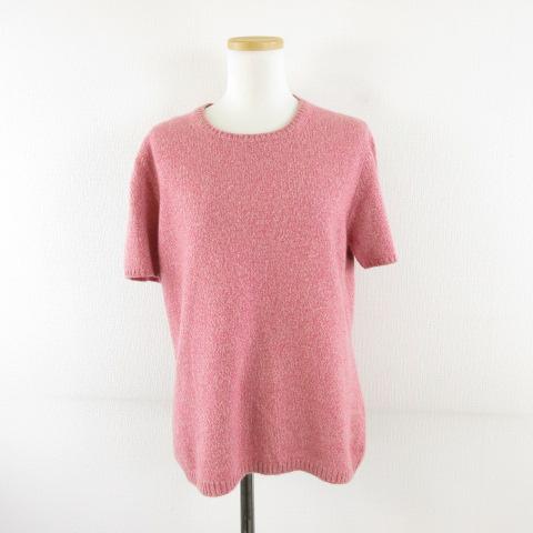 【中古】マーロ malo カシミヤニット セーター 半袖 ピンク 48 *A831 レディース マーロ malo カシミヤニット セーター 半袖 ピンク 48 *A831