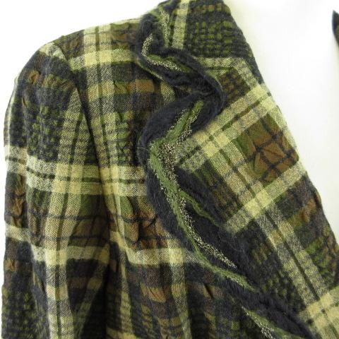 インポートロッサ Rossa ジャケット 長袖 チェック カーキ 緑 ベージュ