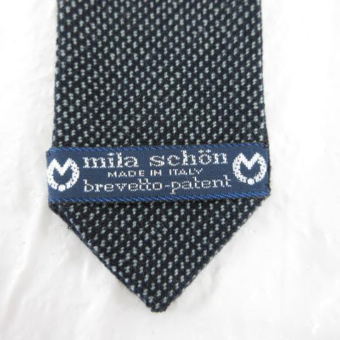 ミラショーン mila schon ネクタイ リバーシブル 紺 *T434 ミラショーン mila schon ネクタイ リバーシブル 紺 *T434 メンズ