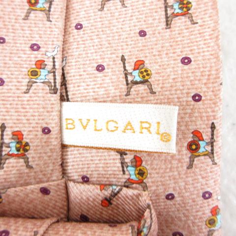 BVLGARI（ブルガリ） 未使用品 ネクタイ 総柄 シルク ピンク *T587