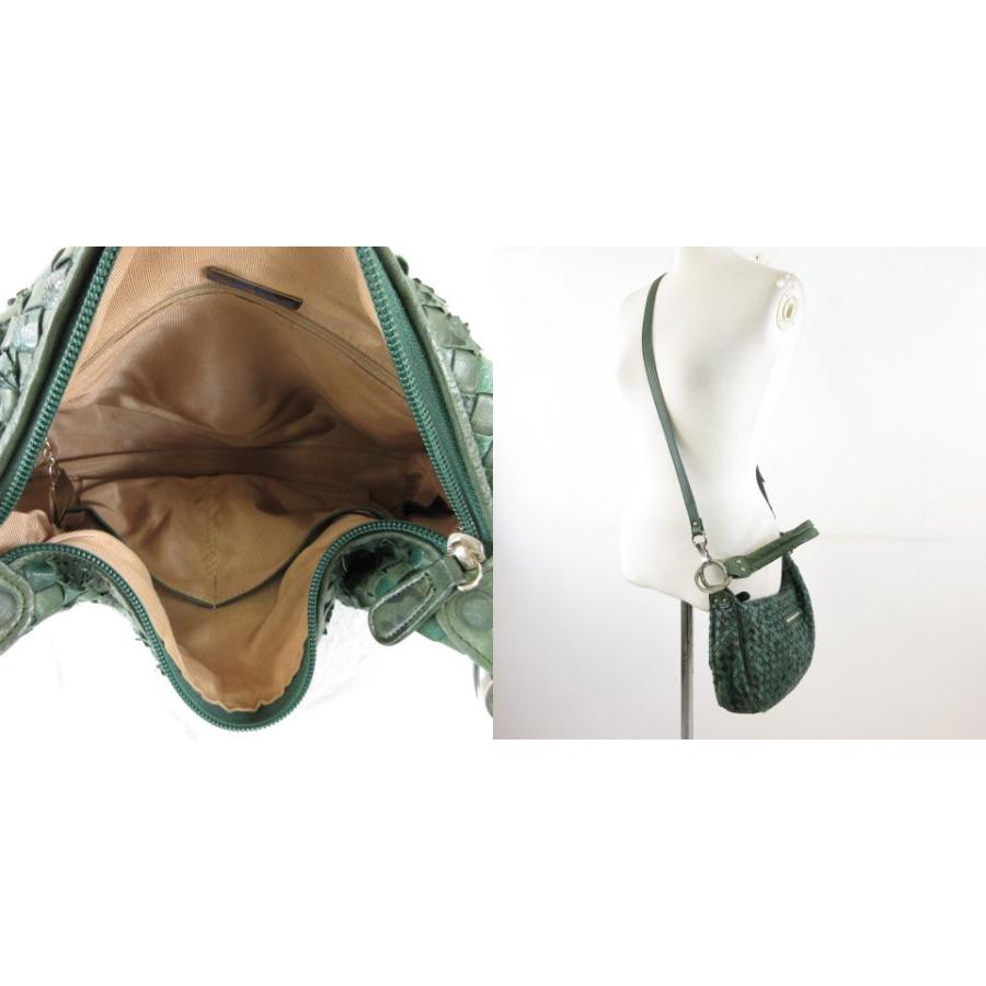 KATORIYA 香取屋 ワンショルダーバッグ 2way レザー 緑 *T614