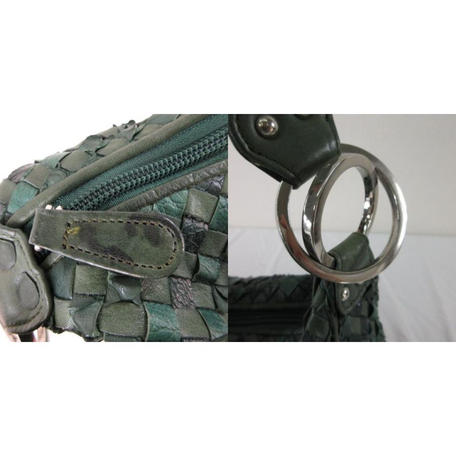 KATORIYA 香取屋 ワンショルダーバッグ 2way レザー 緑 *T614