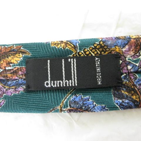 ダンヒル dunhill ネクタイ 総柄 シルク 緑 *T291 dunhill（ダンヒル） ネクタイ 総柄 シルク 緑 *T291 メンズ